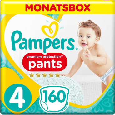 Pampers Premium Protection Pants Groesse 4 Monatsbox mit 160 Windelpants